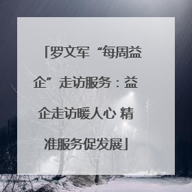 罗文军“每周益企”走访服务：益企走访暖人心 精准服务促发展